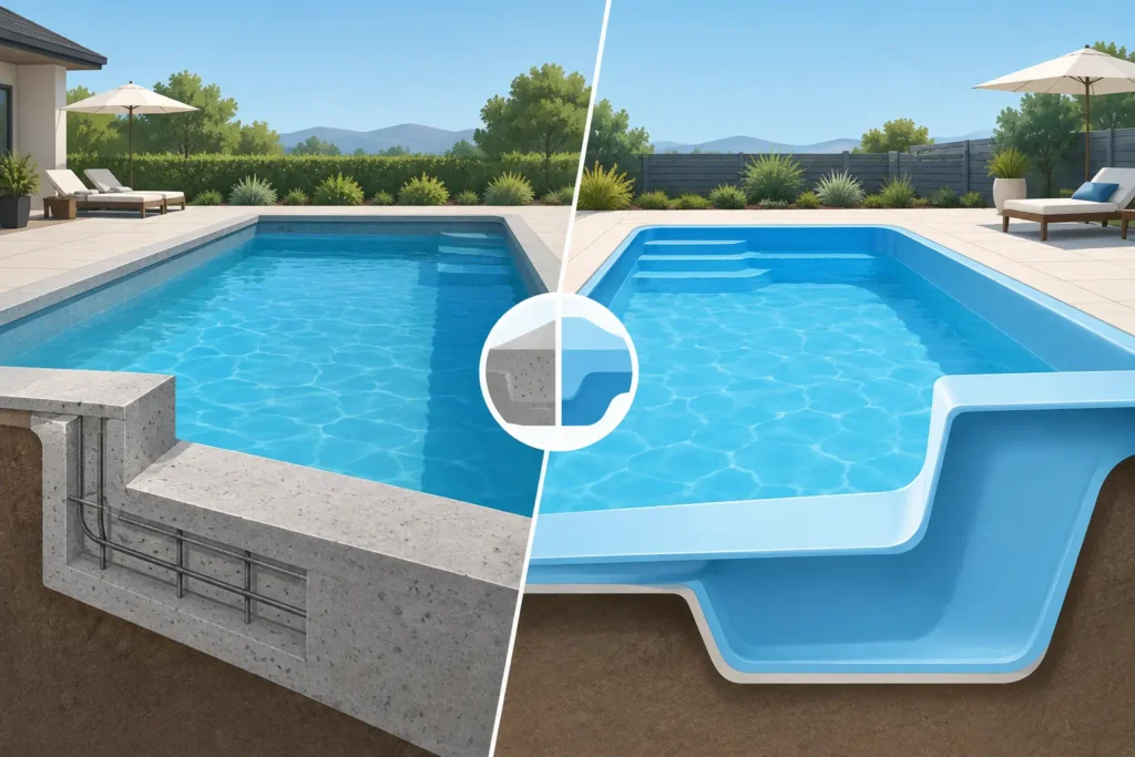 Concrete Versus Fiberglass Pools Compared
